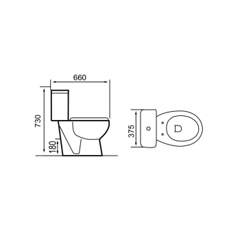 Kompakt WC Lavita ZETA Rim